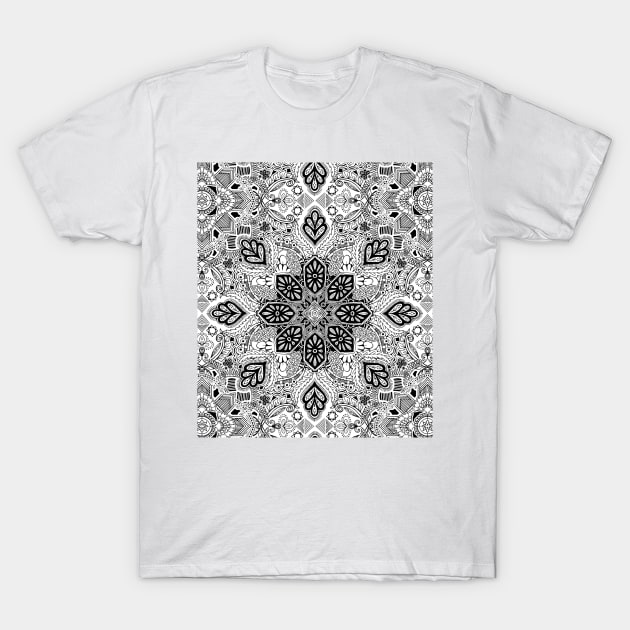 Gypsy Lace in Monochrome T-Shirt by micklyn